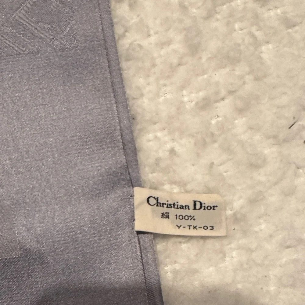 Christian Dior Silk Gray Scarf